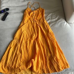 Maeve Lace up Midi dress